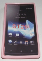 Силиконов гръб ТПУ за Sony Xperia J ST26i Розов