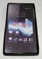 Силиконов гръб ТПУ за Sony Xperia J ST26i Черен