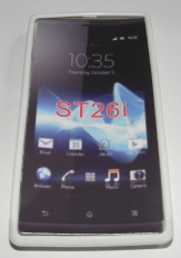 Силиконов гръб ТПУ за Sony Xperia J ST26i Бял