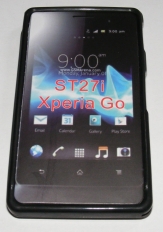 Силиконов гръб ТПУ за Sony Xperia Go ST27i Черен