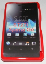 Силиконов гръб ТПУ за Sony Xperia Go ST27i Червен