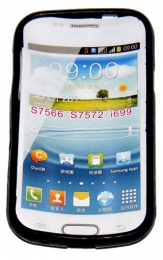 Силиконов гръб ТПУ за Samsung S7572 Galaxy Trend II Duos Черен