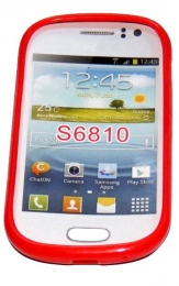 Силиконов гръб ТПУ за Samsung S6810 Galaxy Fame Червен