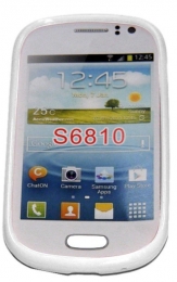 Силиконов гръб ТПУ за Samsung S6810 Galaxy Fame Бял