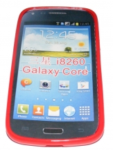 Силиконов гръб ТПУ за Samsung I8260 Galaxy Core Червено