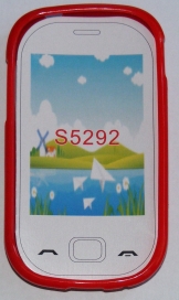 Силиконов гръб ТПУ за Samsung S5292 Rex 90 Червен