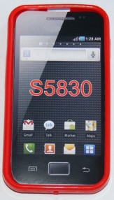 Силиконов гръб ТПУ за Samsung S5830 Galaxy Ace Червен